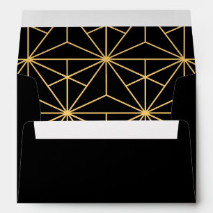 Vintage 1920s art deco geometric wedding envelope