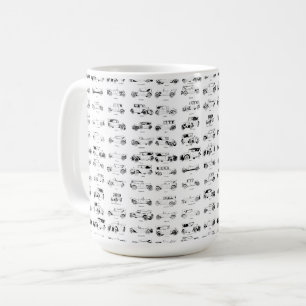 Vintage 1920's Car Automobile Art Pattern Coffee Mug