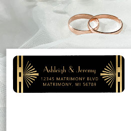 Vintage 1920s Deco Black Gold