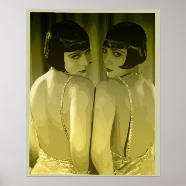 vintage 1920s flapper girls pop art "moss" poster (Front)