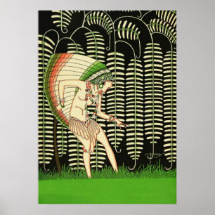 Vintage 1920s Flapper Poster – Art Deco Woman