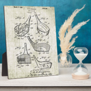 Vintage 1920s Golf Club Head Patent Plaque