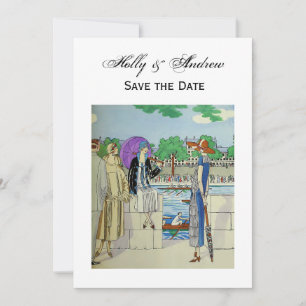 Vintage 1920s Ladies at Crew Race Regatta Invitation