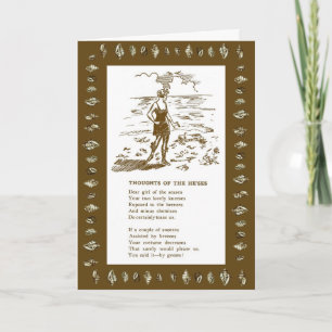 Vintage 1920s Penser à votre carte