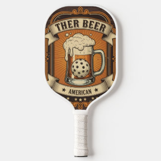 Vintage 1920s Pickleball Beer Mug Pub Tavern Sign Pickleball Paddle