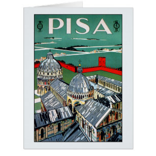 Vintage 1920s Pisa Italian travel