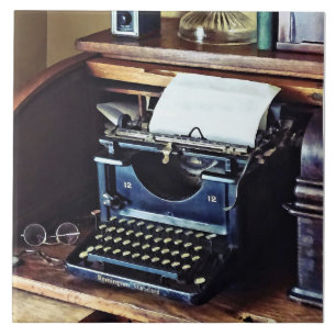 Vintage 1920s Typewriter In Home Office Tile