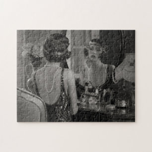 Vintage 1920s Woman in Front of Dresser Puzzle