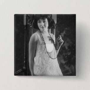 Vintage 1920s Women's Flapper Fashion 2 Inch Square Button