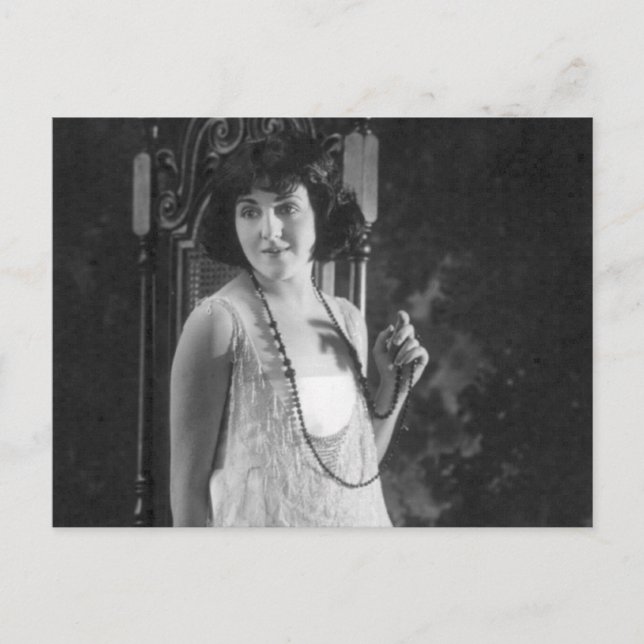 Vintage 1920s Women's Flapper Fashion Postcard (Front)