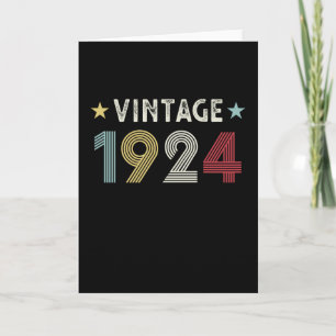 Vintage 1924 100th Birthday Gift 100 years old Card