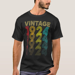 Vintage 1924 98 Years Old Men And Women 98th Bir T-Shirt