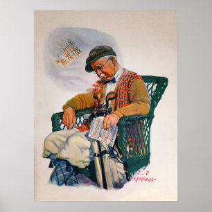 Vintage 1925 Golf Print