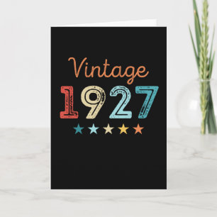 Vintage 1927 100th Birthday Retro Gift 100 year Card