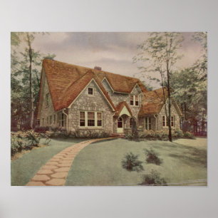Vintage 1927 House Design 10A2 Print