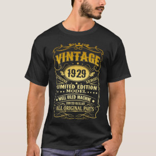 Vintage 1929 93th Birthday Gift Limited Edition T-Shirt