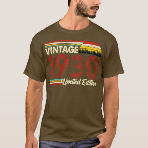 Vintage 1930 Birthday Shirt Limited Edition 1930 B