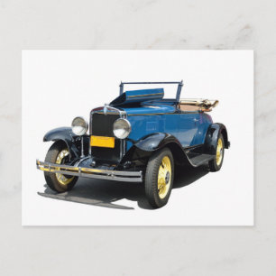 Vintage 1930 Chevy Convertible Automobile Postcard