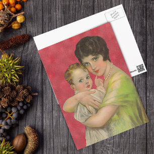 Vintage 1930’s Mother Holding Baby Mother’s Day Postcard