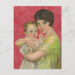 Vintage 1930’s Mother Holding Baby Mother’s Day Postcard