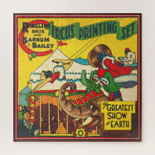 VINTAGE 1930S CIRCUS PRINT SET JIGSAW PUZZLE