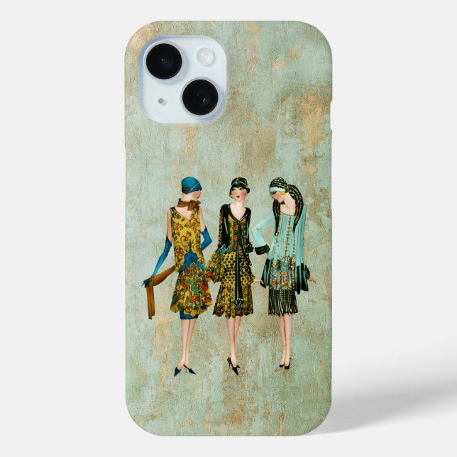 Vintage 1930's Fashion Illustration Case-Mate iPhone Case (Back)
