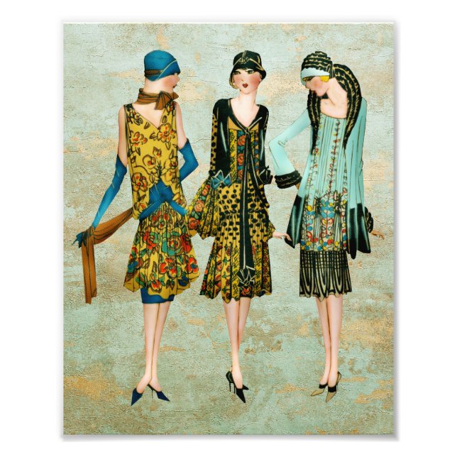 Vintage 1930's Fashion Illustration Photo Print (Front)
