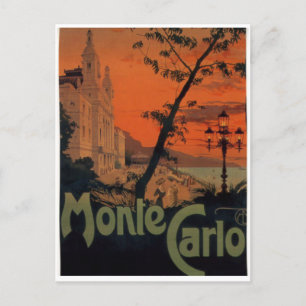 Vintage 1930s Monte Carlo Travel  Postcard
