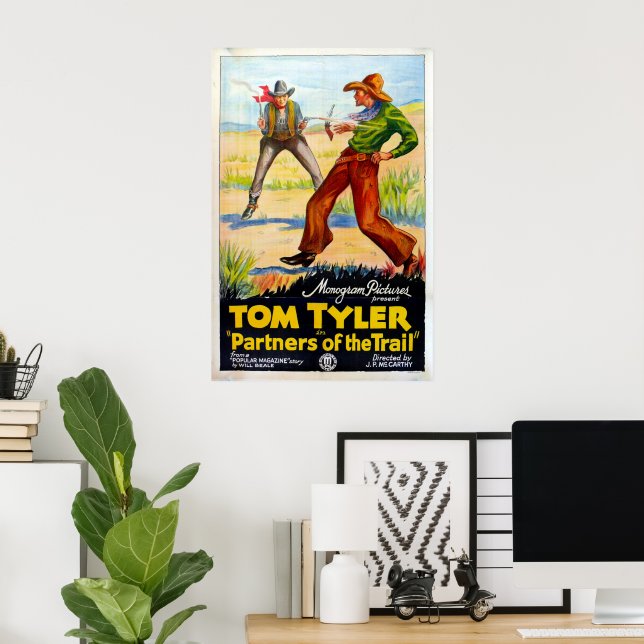 Vintage 1931 Partners of the Trail Movie Poster (Home Office)