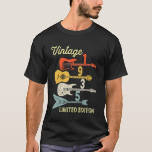 Vintage 1935 Birthday Guitar 87th Birthday T-Shirt
