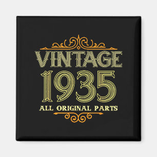Vintage 1935 Funny 91 Years Old Men And Women 91th Magnet