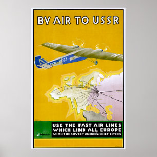 Vintage 1935 Intourist Travel poster