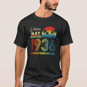 Vintage 1936 86 Year Old May 1936 86th Birthday T-Shirt