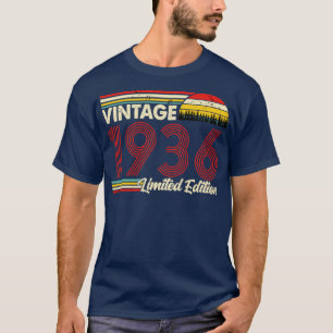 Vintage 1936 Birthday Shirt Limited Edition 1936 B