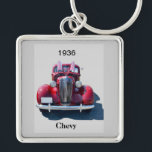 Vintage 1936 Chevrolet Keychain<br><div class="desc">Vintage automobile at classic car show.</div>