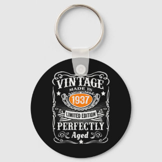 Vintage 1937 Lied Edition 90 Year Old Gifts 90th Keychain