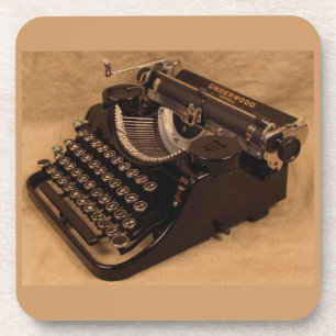 Vintage 1937 Underwood Typewriter Cork Coaster