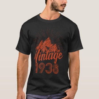Vintage 1938 Birthday Mountain Retro Sunset Hiking T-Shirt