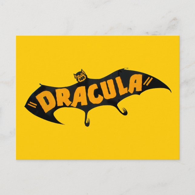 Vintage 1938 Dracula Vampire Bat Postcard (Front)