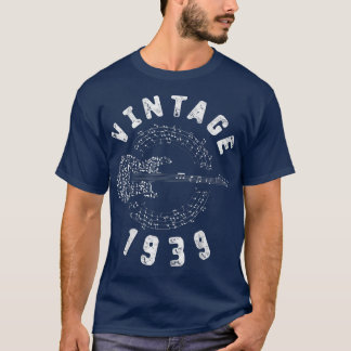 Vintage 1939 Birthday Limited Edition Guitar Music T-Shirt