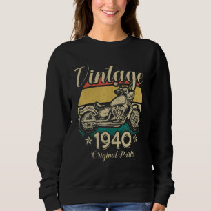 Vintage 1940 Original Parts Motorcycle Rider Sweatshirt