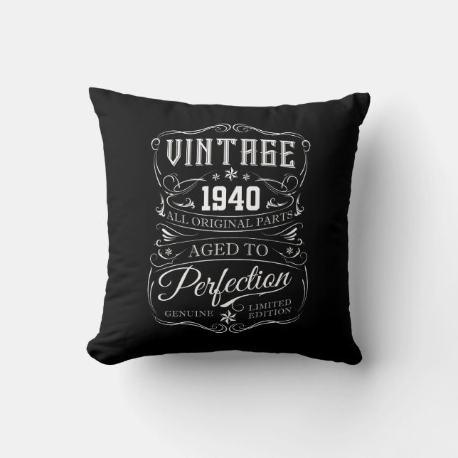 Vintage 1940 throw pillow (Front)