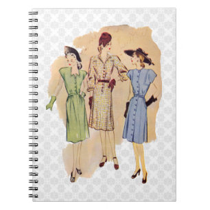 Vintage 1940s Fashion Notebook
