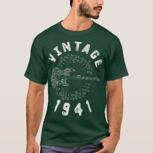 Vintage 1941 Birthday Limited Edition Guitar Music T-Shirt