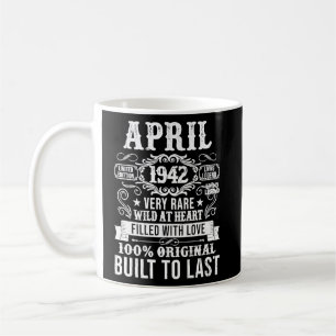 Vintage 1942 81 Years Old April 81th Birthday Men Coffee Mug