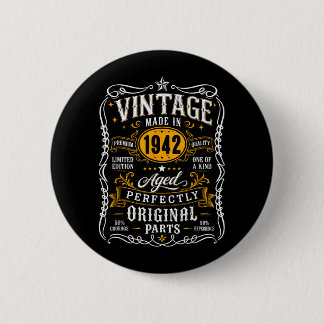 Vintage 1942 85yr 85th Birthday Gifts For Men 85 2 Inch Round Button