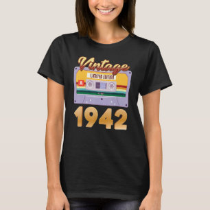 Vintage 1942 Born In Classic Cassette Tape T-Shirt