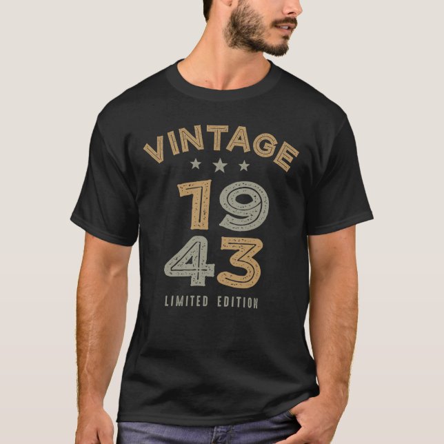 Vintage 1943 - 79th birthday Retro Classic T-Shirt (Front)