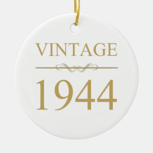 Vintage 1944 80th Birthday Ceramic Ornament