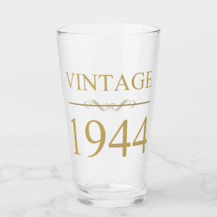Vintage 1944 80th Birthday Glass